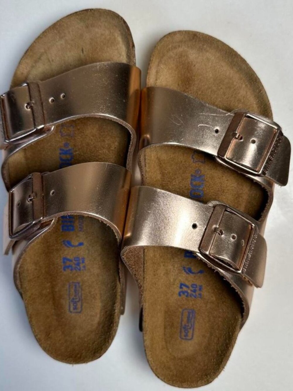 Birkenstock Women's Silver and Gold Sandals